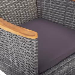 VidaXL 46182 chaise d'extérieur Terrace Siège rembourré Polyester Gris - Vue supplémentaire 4