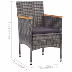 VidaXL 46182 chaise d'extérieur Terrace Siège rembourré Polyester Gris - Vue supplémentaire 7