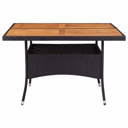 VidaXL 46187 table de jardin Noir, Bois