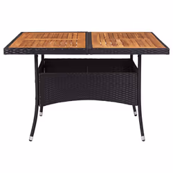 VidaXL 46187 table de jardin Noir, Bois