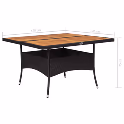 VidaXL 46187 table de jardin Noir, Bois - Vue supplémentaire 5