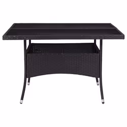 VidaXL 46189 table de jardin Noir