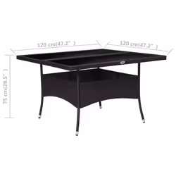 VidaXL 46189 table de jardin Noir - Vue supplémentaire 5