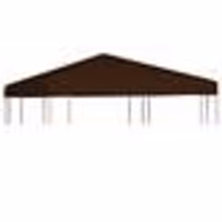 vidaXL Toile supérieure de gazebo 310 g/m² 3x3 m Marron - TU