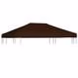 vidaXL Toile supérieure de gazebo 310 g/m² 3x4 m Marron - TU