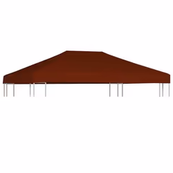 vidaXL Toile supérieure de gazebo 310 g/m² 3x4 m Terre cuite - TU
