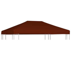 vidaXL Toile supérieure de gazebo 310 g/m² 3x4 m Terre cuite - TU