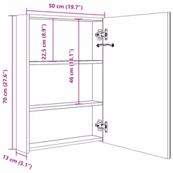 VidaXL 285116 miroir de salle de bain et armoire de rangement pour évier - Vue supplémentaire 8