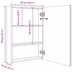 VidaXL 285117 miroir de salle de bain et armoire de rangement pour évier - Vue supplémentaire 8