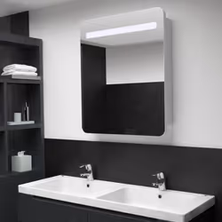 VidaXL 285119 miroir de salle de bain et armoire de rangement pour évier