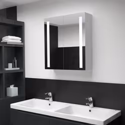 VidaXL 285125 miroir de salle de bain et armoire de rangement pour évier