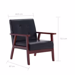 VidaXL 278397 canapé 3 siège(s) Noir - Vue supplémentaire 8