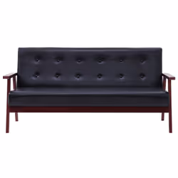 VidaXL 278398 canapé 3 siège(s) Noir - Vue supplémentaire 4