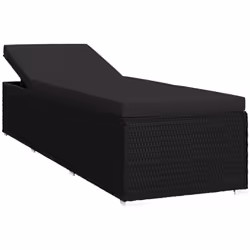 VidaXL 46221, Linge, Siège rembourré, Polyuréthane, Acier, Noir, 600 mm, 1950 mm