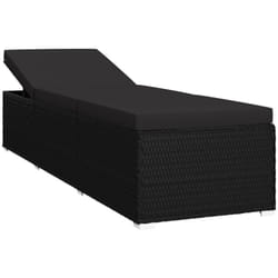 VidaXL 46221 chaise d'extérieur Linge Siège rembourré Polyuréthane, Acier Noir