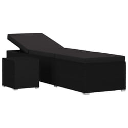 VidaXL 46228 chaise d'extérieur Linge Siège rembourré Polyuréthane, Acier Noir