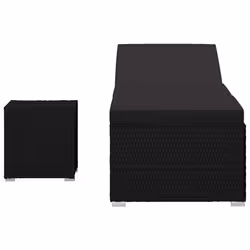 VidaXL 46228 chaise d'extérieur Linge Siège rembourré Polyuréthane, Acier Noir