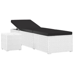 VidaXL 46229 chaise d'extérieur Linge Siège rembourré Polyuréthane, Acier Blanc