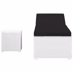 VidaXL 46229 chaise d'extérieur Linge Siège rembourré Polyuréthane, Acier Blanc