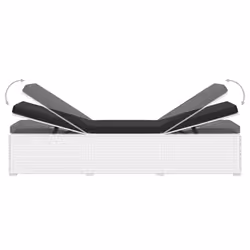 VidaXL 46229 chaise d'extérieur Linge Siège rembourré Polyuréthane, Acier Blanc - Vue supplémentaire 8