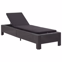 VidaXL 46237, Linge, Siège rembourré, Polyuréthane, Acier, Noir, 750 mm, 2200 mm