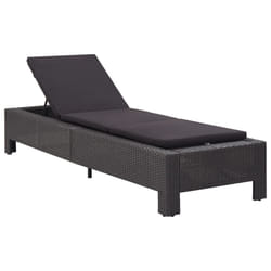 VidaXL 46237 chaise d'extérieur Linge Siège rembourré Polyuréthane, Acier Noir