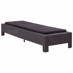 VidaXL 46237 chaise d'extérieur Linge Siège rembourré Polyuréthane, Acier Noir