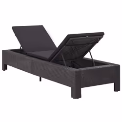 VidaXL 46237 chaise d'extérieur Linge Siège rembourré Polyuréthane, Acier Noir - Vue supplémentaire 5