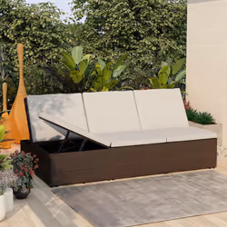 VidaXL 46243 lit d'extérieur Marron, Crème, Blanc - Vue supplémentaire 2