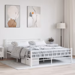 Ajoutez instantanément un goût élégant et classique à votre chambre à coucher grâce à notre cadre de lit en métal ! Structure ...