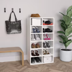 Description générale Gardez vos chaussures toujours à portée de main avec notre étagère à chaussures ! Fabriquée en bois d'in ...