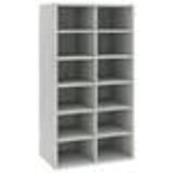 vidaXL Étagère à chaussures Gris béton 54x34x100,5 cm Bois ingénierie - TU