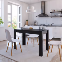 Cette table de salle à manger, conçue avec des lignes simples et propres, sera un excellent choix pour votre salle à manger o ...