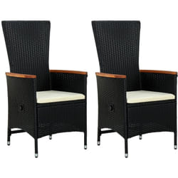 VidaXL 47675 chaise d'extérieur Terrace Siège rembourré Bois d'acacia, Polyuréthane, Acier Crème, Blanc