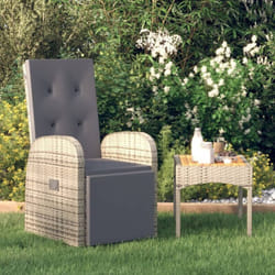 VidaXL 47677 chaise d'extérieur Terrace Siège rembourré Polyuréthane, Acier Gris