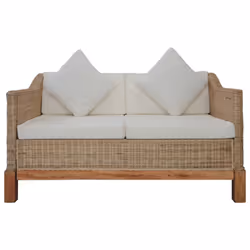 VidaXL 278615 canapé 3 siège(s) Crème, Naturel, Blanc - Vue supplémentaire 3