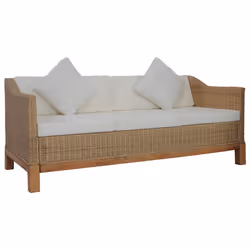 VidaXL 278615 canapé 3 siège(s) Crème, Naturel, Blanc - Vue supplémentaire 7