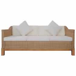 VidaXL 278615 canapé 3 siège(s) Crème, Naturel, Blanc - Vue supplémentaire 8