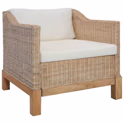 VidaXL 278617 canapé 3 siège(s) Crème, Naturel, Blanc