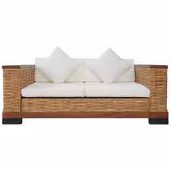 VidaXL 278618 canapé 2 siège(s) Marron, Crème, Blanc - Vue supplémentaire 8