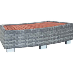 Vidaxl - Marche de spa Gris Résine tressée 92 x 45 x 25 cm