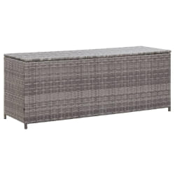 vidaXL Boîte de rangement résine tressée 150x50x60 cm - Gris