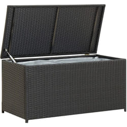 Vidaxl - Boîte de rangement de jardin Résine tressée 100x50x50 cm Noir