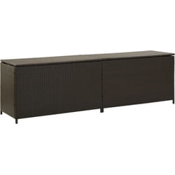 Vidaxl - Bo√Æte de rangement de jardin résine tressée 200x50x60 cm marron