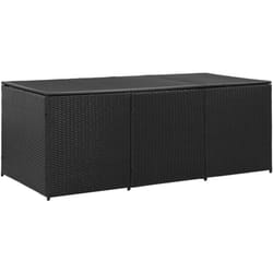 Vidaxl - Trunk extérieur élégant et résistant à Polyrattan 180x90x75 cm Diverses couleurs couleur : Noir