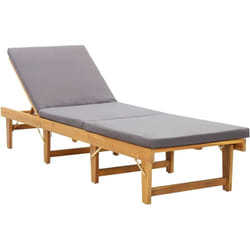 VidaXL 46491 chaise d'extérieur Linge Siège rembourré Bois d'acacia Gris