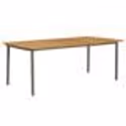 vidaXL Table de jardin 200x100x72 cm Bois d'acacia solide et acier - TU