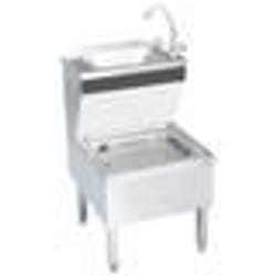 vidaXL Lavabo commercial de lavage des mains avec robinet Inox - TU