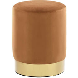 Vidaxl - Tabouret Marron et doré Velours 28 x 36 cm