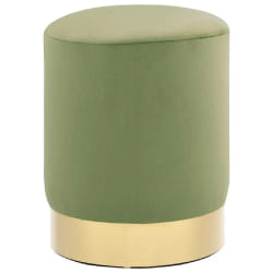 VidaXL Tabouret - Vert moutarde et doré